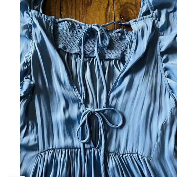 Free People blue mini dress - Picture 3 of 6